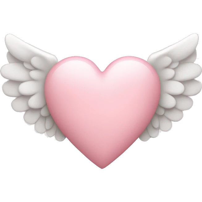 light pink heart with small angel wings emoji