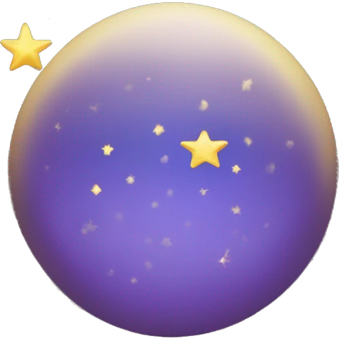 Estrella de mar en la luna  emoji