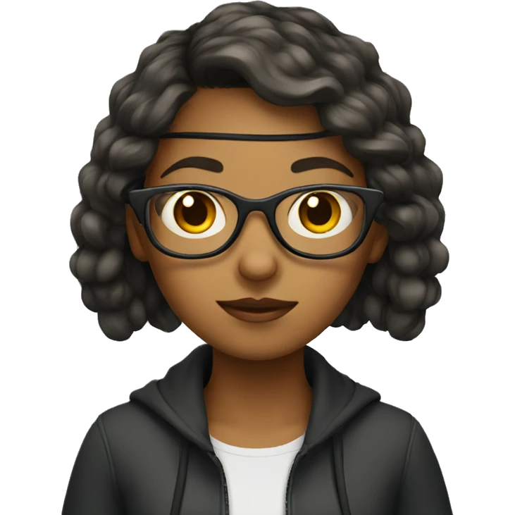 girl with glasses coding emoji