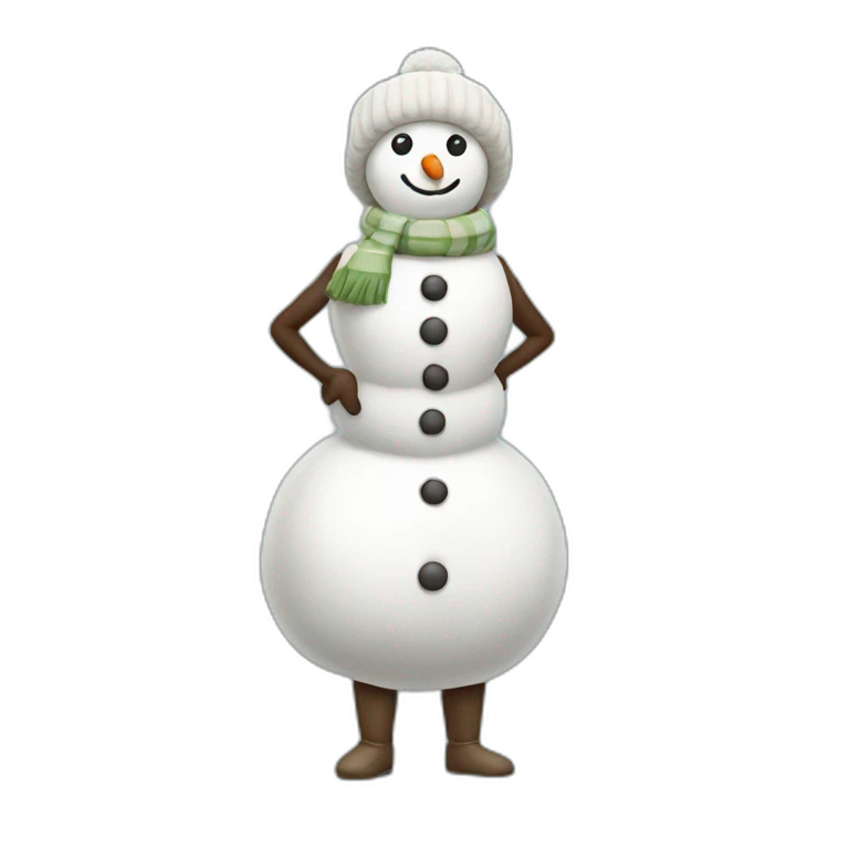 full body-snowman-woman emoji