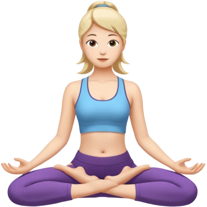 Young woman yoga emoji