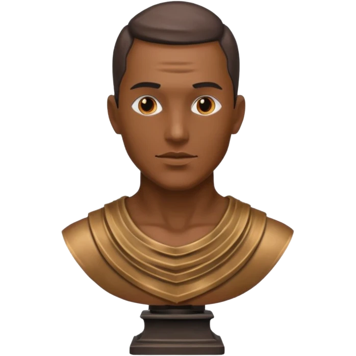 metal painted man bust emoji