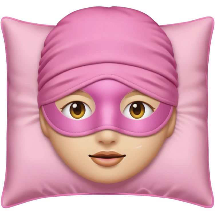  pink sleep mask face emji emoji