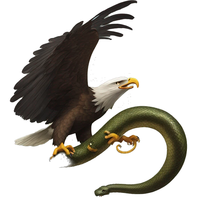 eagle grabbing snake emoji