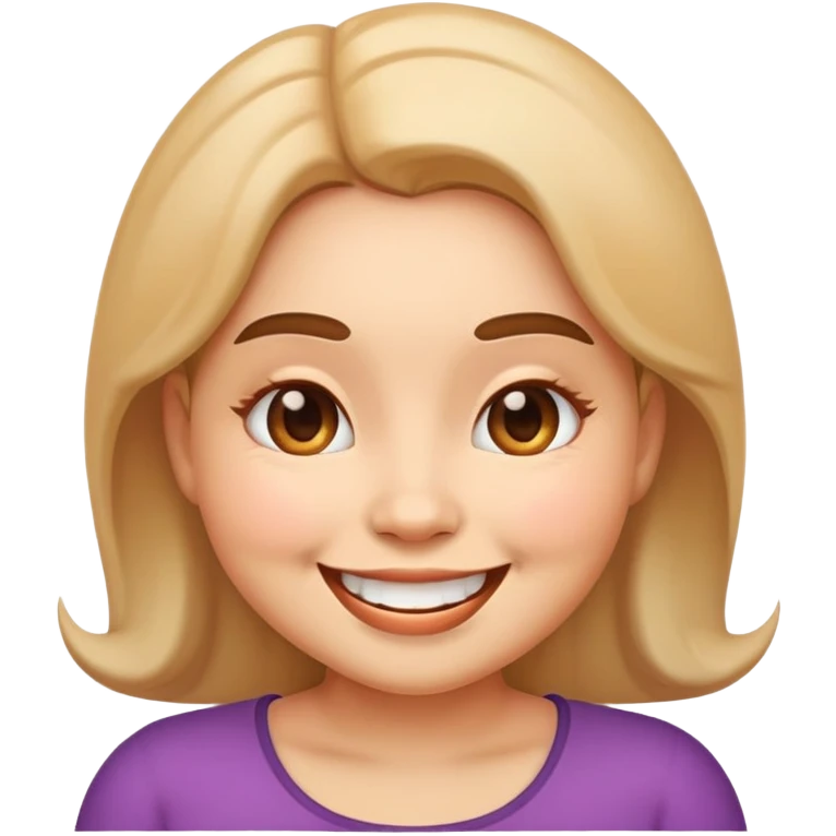 make an emoji of a woman with big cheeks emoji