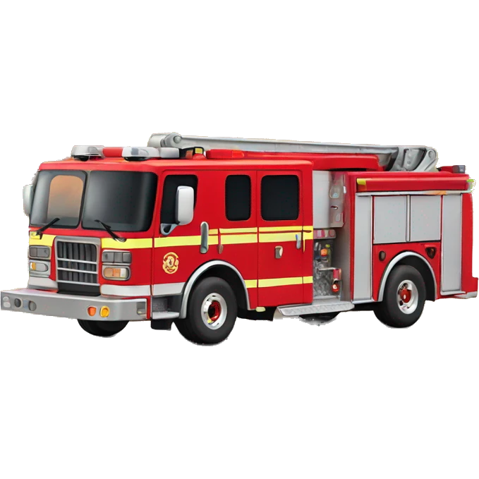 Fire truck on fire emoji