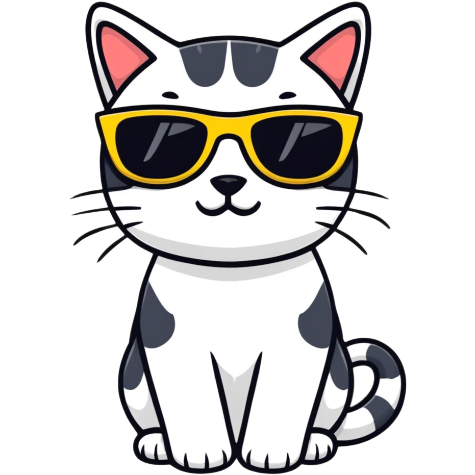 Cat with sunglasses emoji
