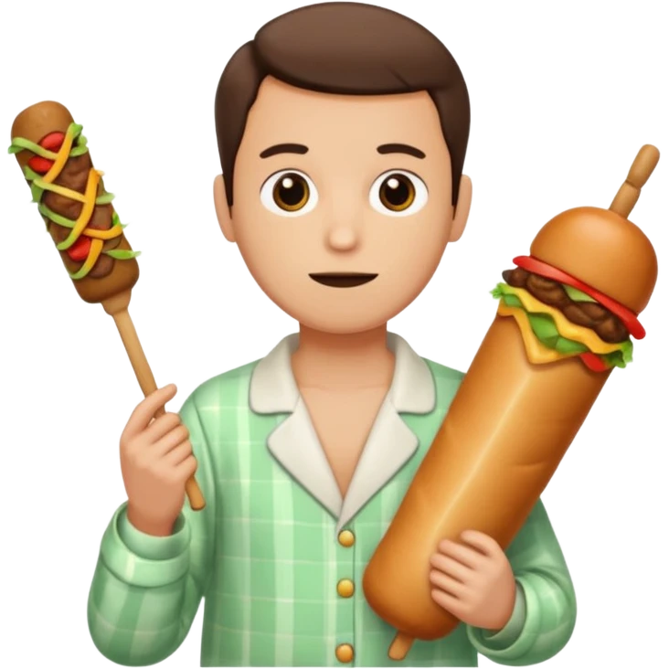 pijamalı bir kebapçı  emoji