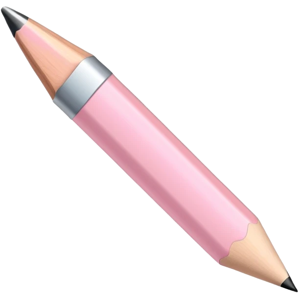 Light pink pencil  emoji
