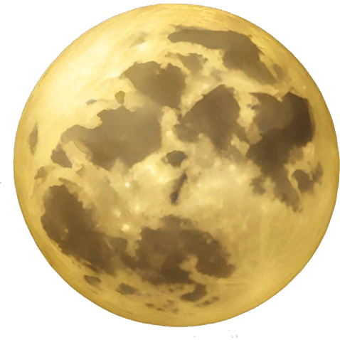 A gold flat colored moon emoji