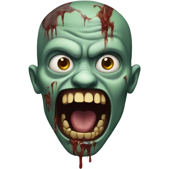 Zombie with mouth wide open  emoji