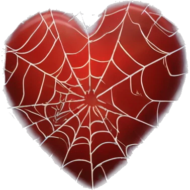 spider web heart emoji