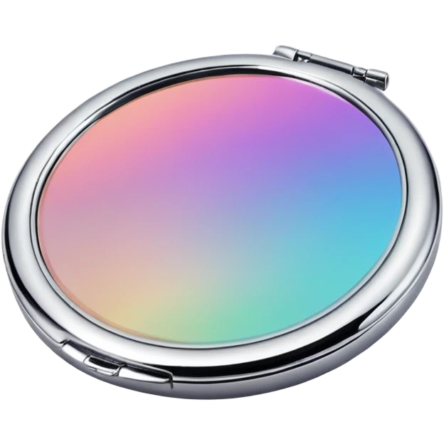 Iridescent compact mirror emoji