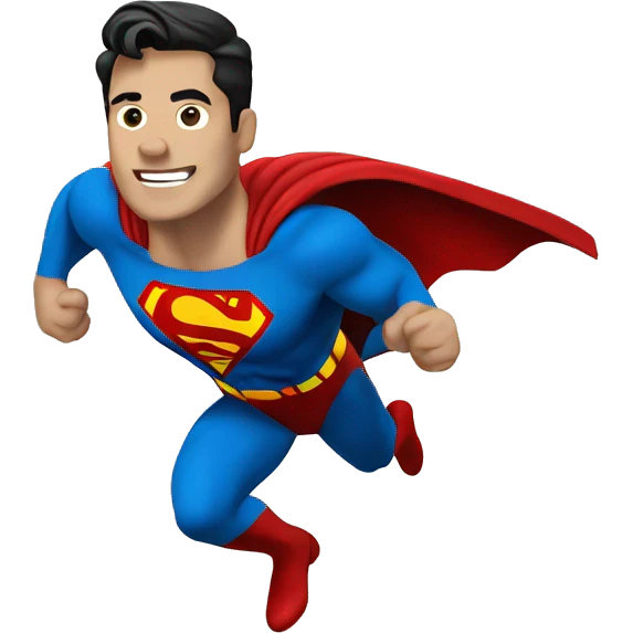 Superman flying emoji