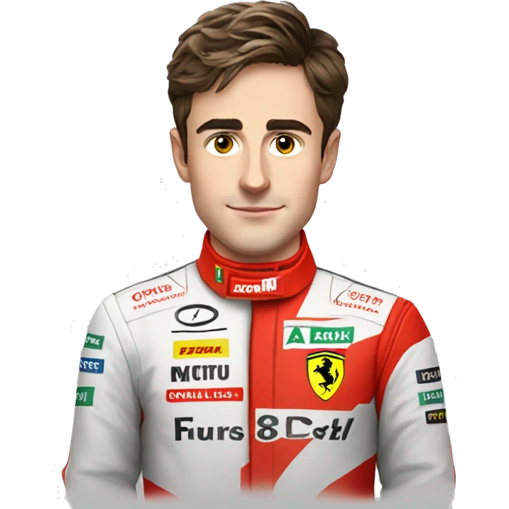 Charles leclerc in a Ferrari suit emoji