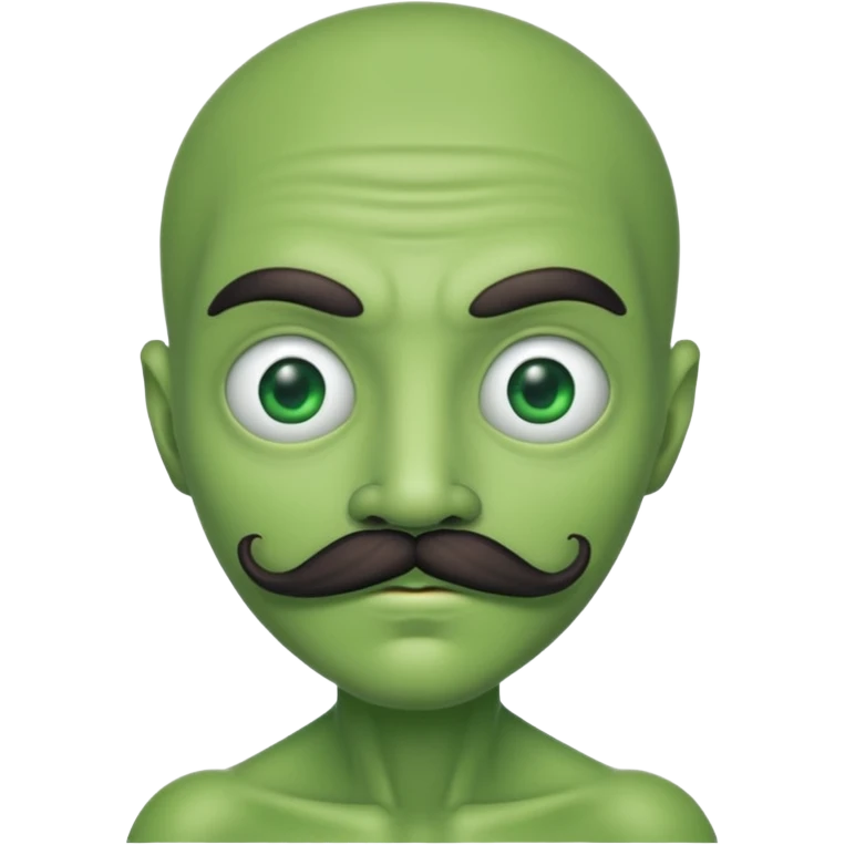 alien with mustache emoji