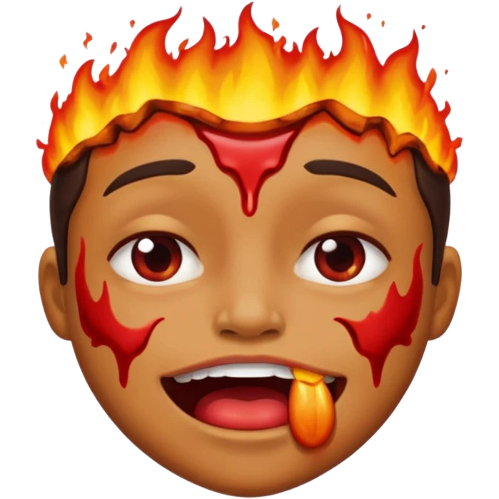 her mouth was burned from eating peppers emoji