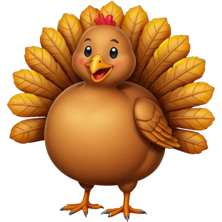 Thanksgiving turkey smiling emoji