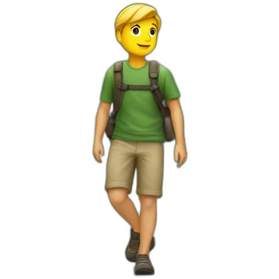 Walking near waterfall emoji