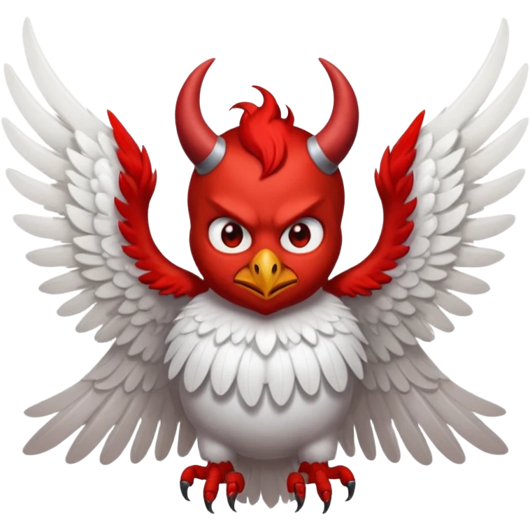 Biblically accurate Angel seraphim make a devil remove wings emoji