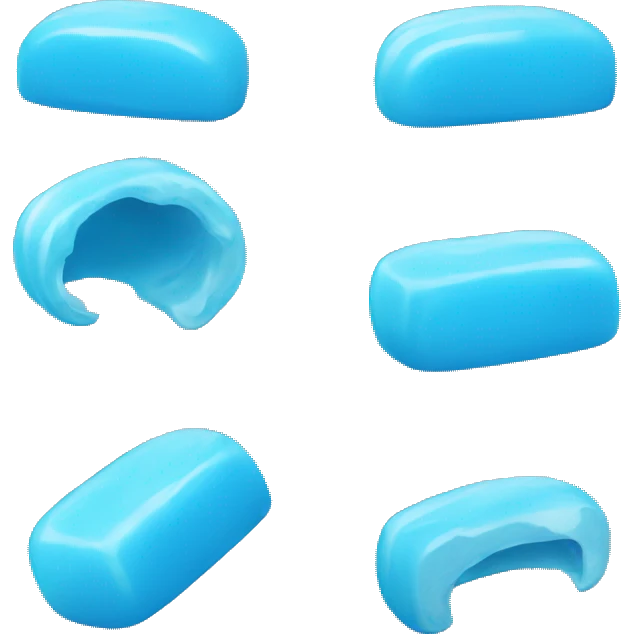 blue chewing gum emoji