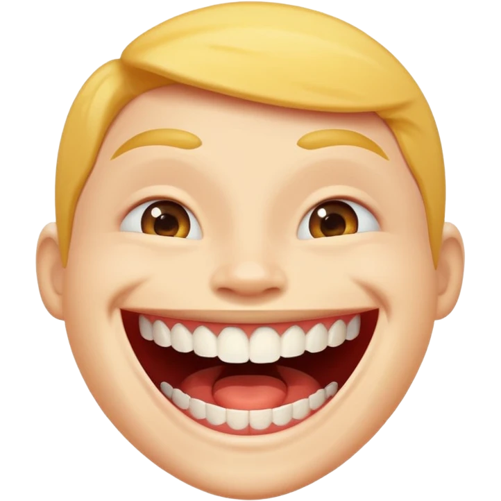 Laughing with big teeth emoji