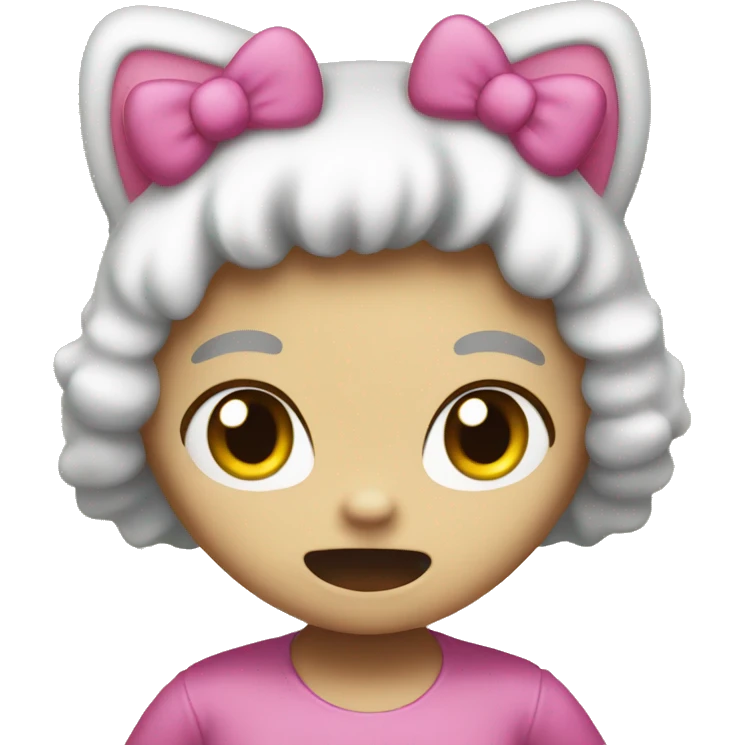 Hello kitty mad emoji
