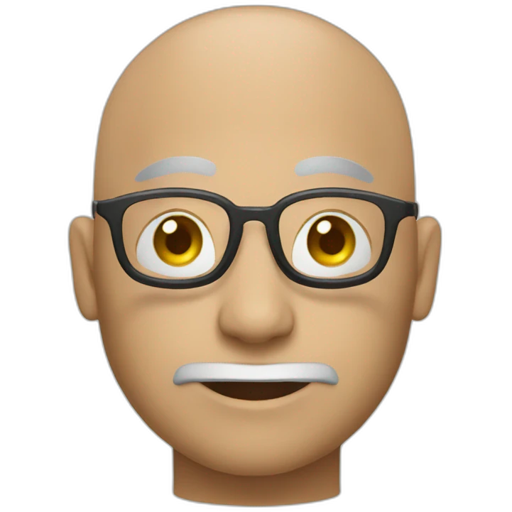 bald photographer with a camera emoji