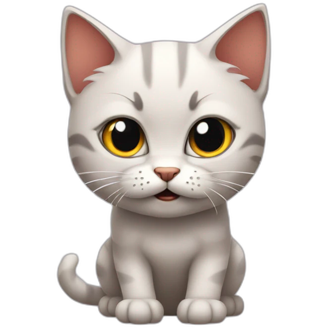 Cute kitten angry  emoji