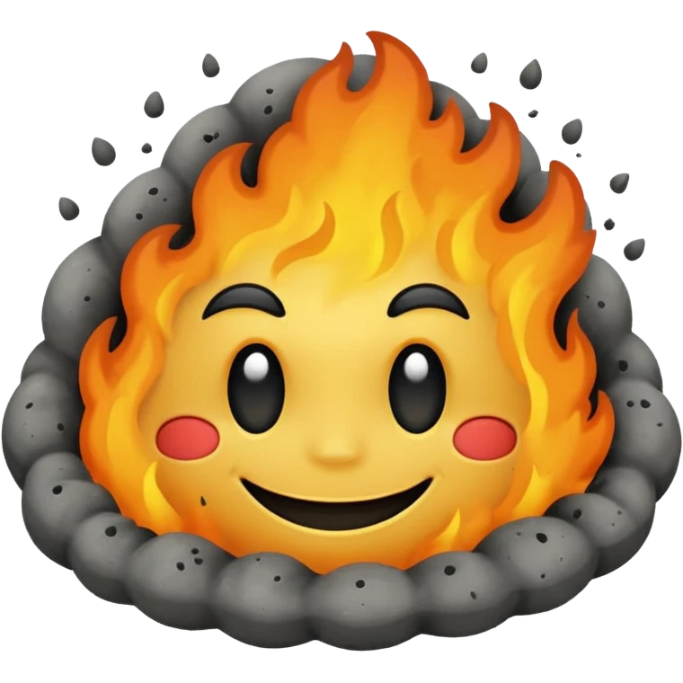a pile of ash and dust smiling emoji