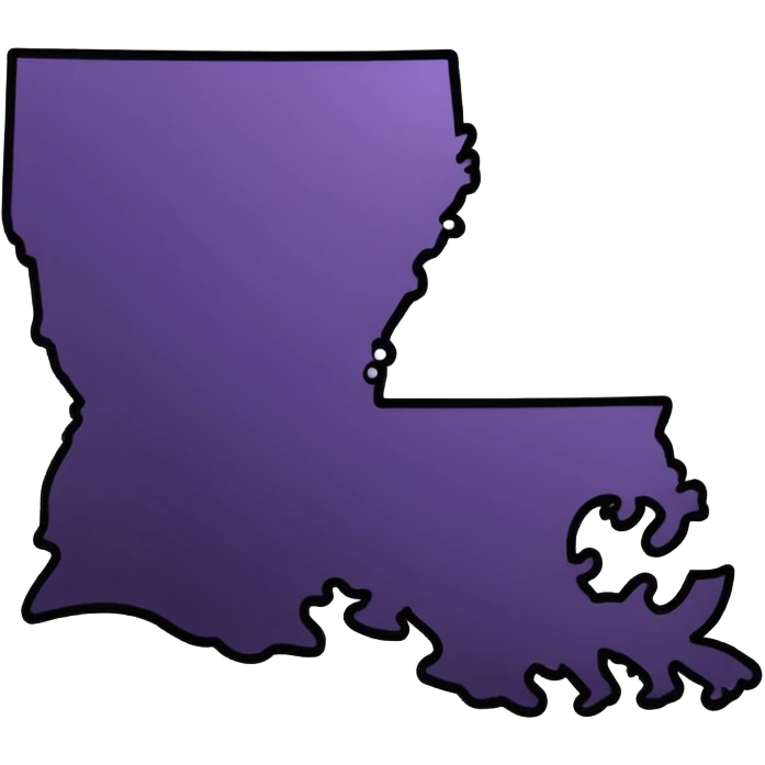 Louisiana state outline black   emoji