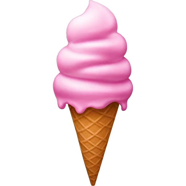 Pink ice cream cone  emoji