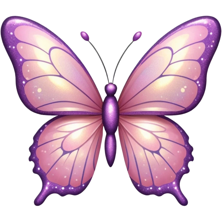 Light pink glitter butterfly emoji emoji