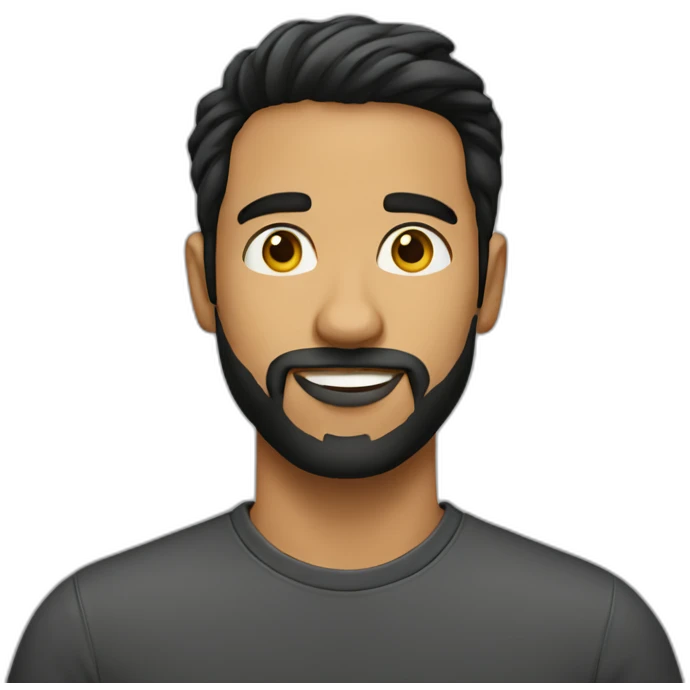 brazilian-guy, short-beard, short-black-hair emoji