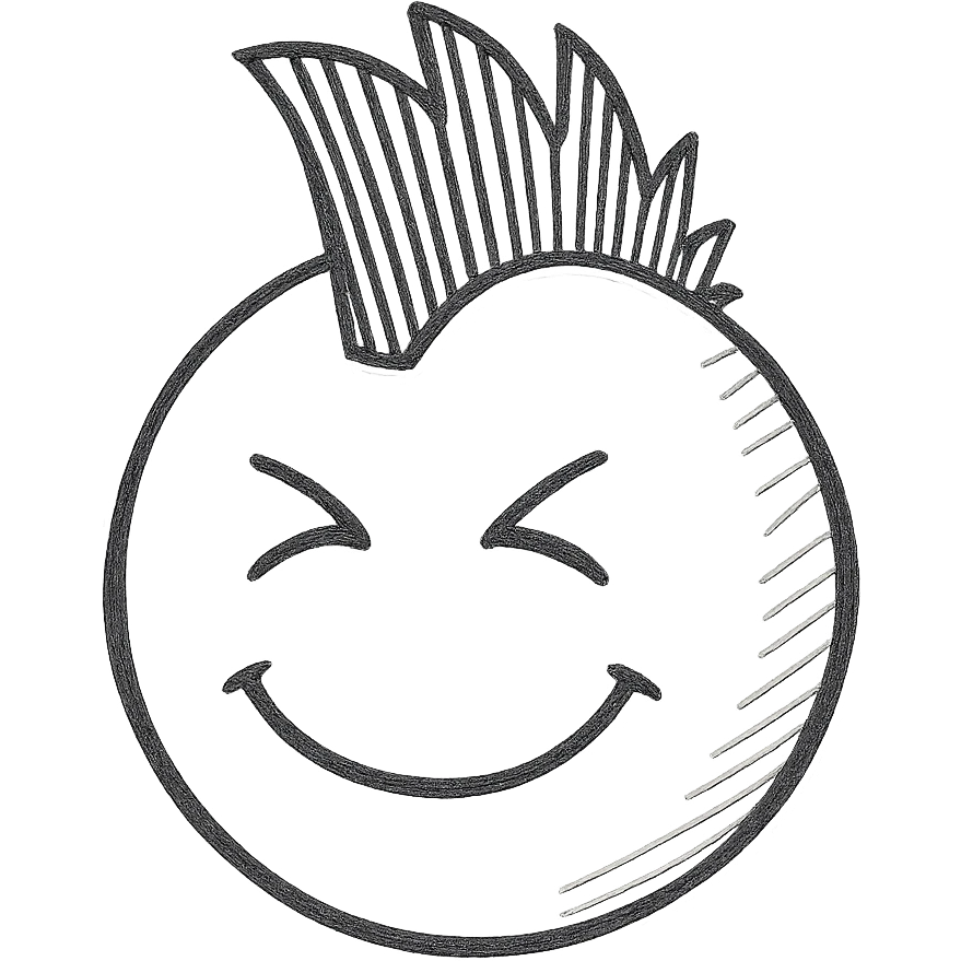 red punk mohawk emoji emoji