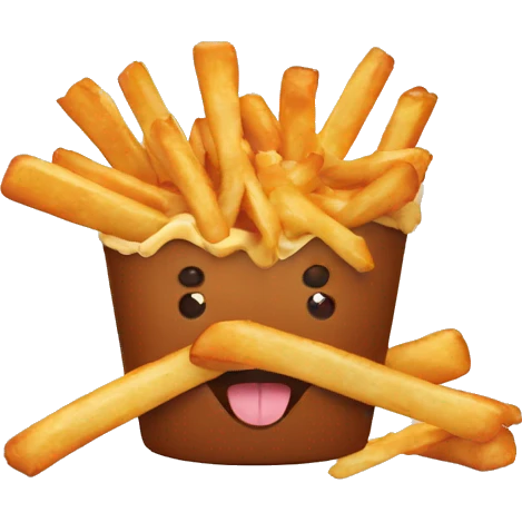 Dog eat poutine  emoji
