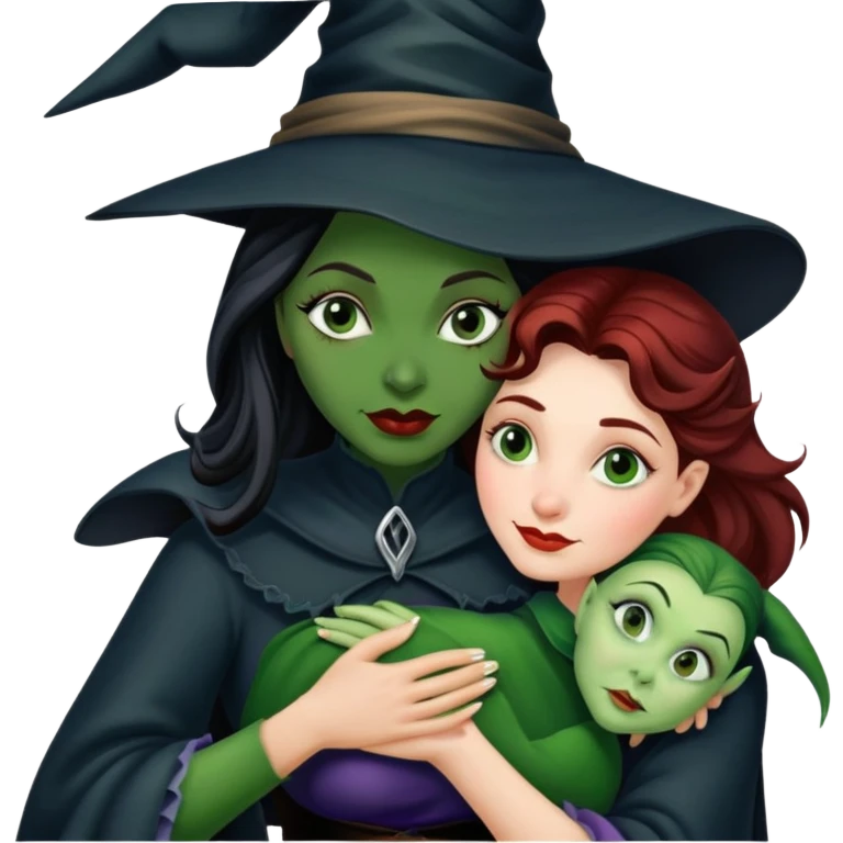 Dorothy hugging the wicked witch emoji