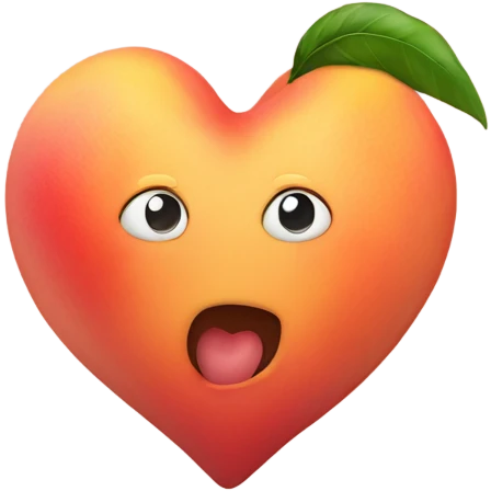 heart and peach emoji