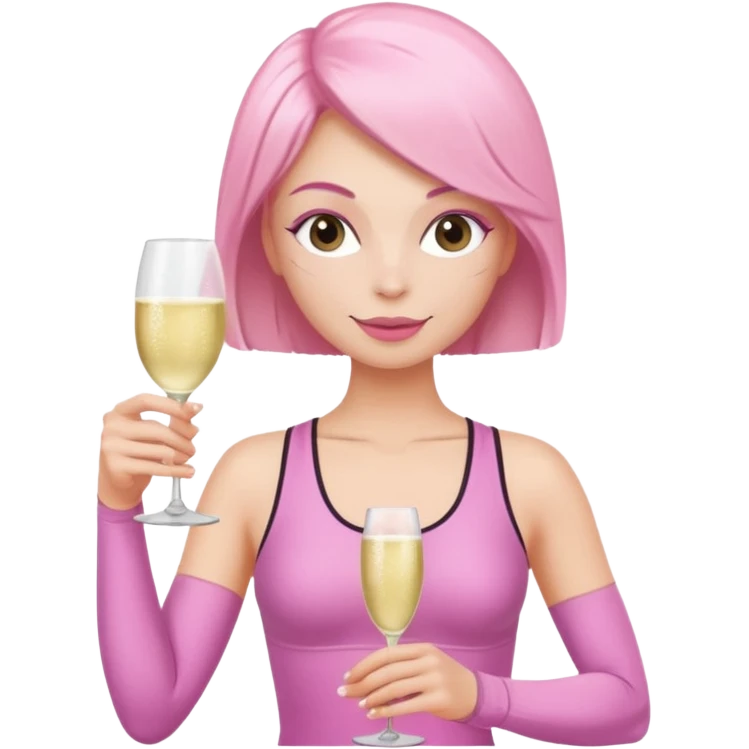 pink pilates prosecco emoji