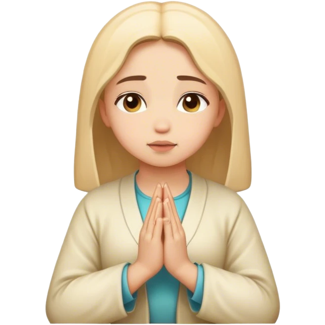 Chica rezando emoji