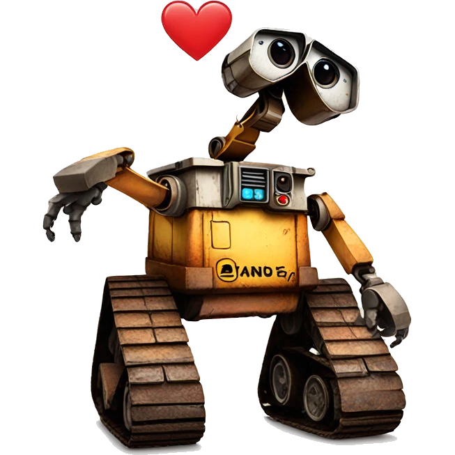Wall.e making heart symbol emoji