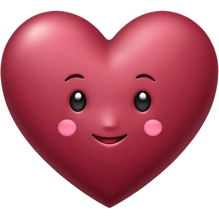 Corazón de color vinotinto emoji