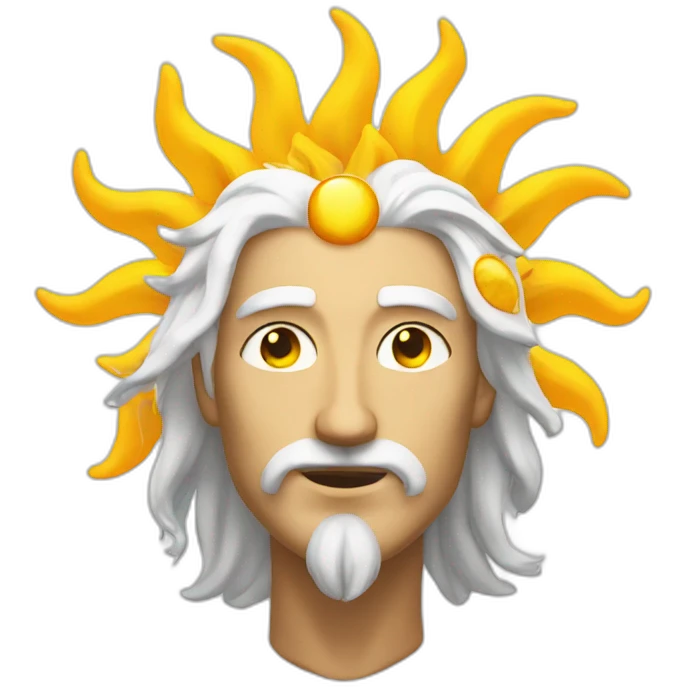 white haired sun god emoji