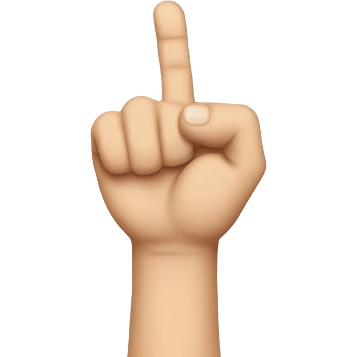 Back of hand with index finger raised
 emoji