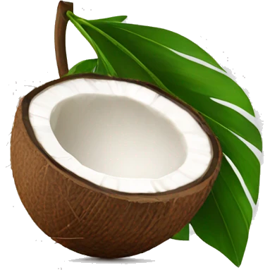 Half coconut  emoji