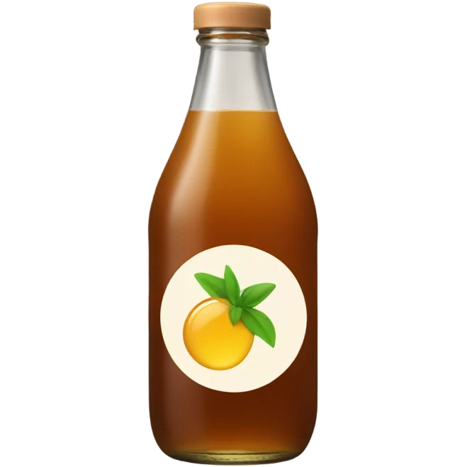 Brown bottle of kombucha emoji