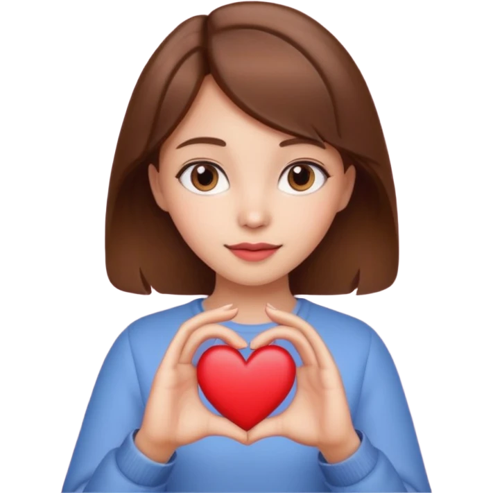 Heart hand girl emoji