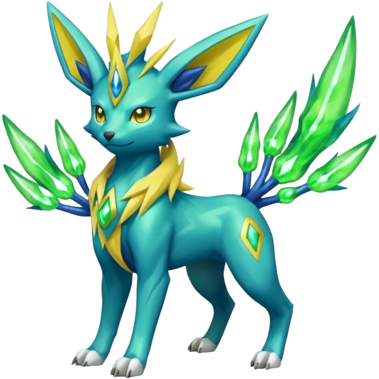Zygarde-Electrike-Virizion-Suicune-Jolteon-Manectric-Fakémon-fusion, full body emoji