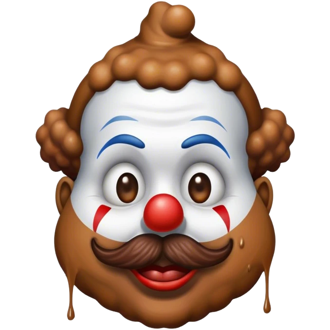Poop clown emoji