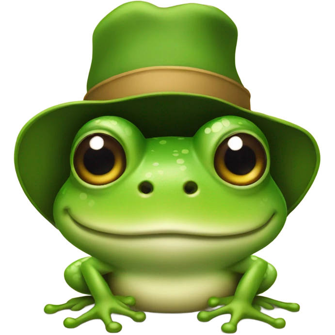 Frog with hat emoji